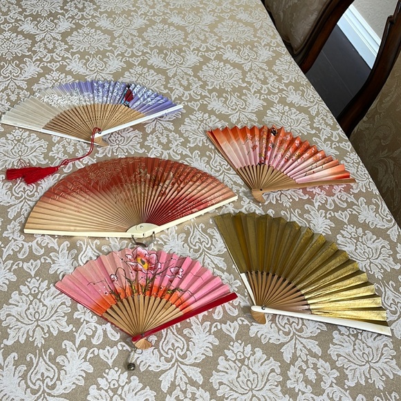 Accents Vintage Japanese Paper Fans Poshmark